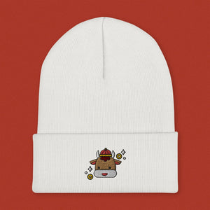 Year of the Ox Embroidered Beanie - Ni De Mama Chinese Clothing