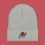 Load image into Gallery viewer, Year of the Ox Embroidered Beanie - Ni De Mama Chinese - Inspired Clothing | Heather Grey ,
