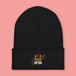 Load image into Gallery viewer, Year of the Ox Embroidered Beanie - Ni De Mama Chinese - Inspired Clothing | Black ,
