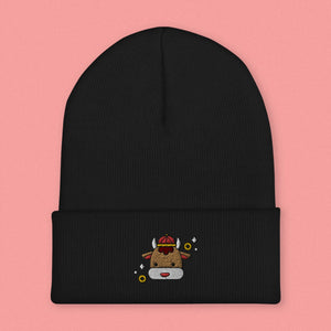Year of the Ox Embroidered Beanie - Ni De Mama Chinese Clothing