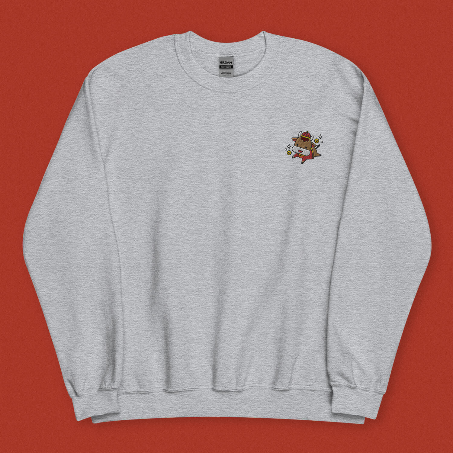 Year of the Ox Embroidered Sweatshirt - Ni De Mama Chinese Clothing