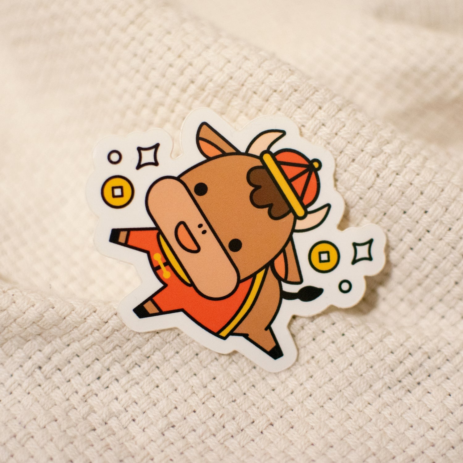 Year of the Ox Vinyl Sticker - Ni De Mama Chinese Clothing