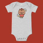 Load image into Gallery viewer, Year of the Pig Baby Onesie - Ni De Mama Chinese - Inspired Clothing | Heather Grey , 3 - 6m
