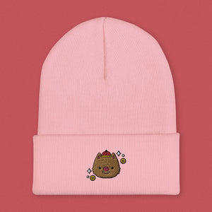 Year of the Pig Embroidered Beanie - Ni De Mama Chinese - Inspired Clothing | Soft Pink ,