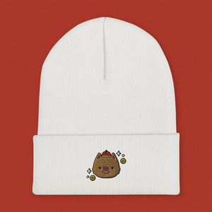 Year of the Pig Embroidered Beanie - Ni De Mama Chinese - Inspired Clothing | White ,