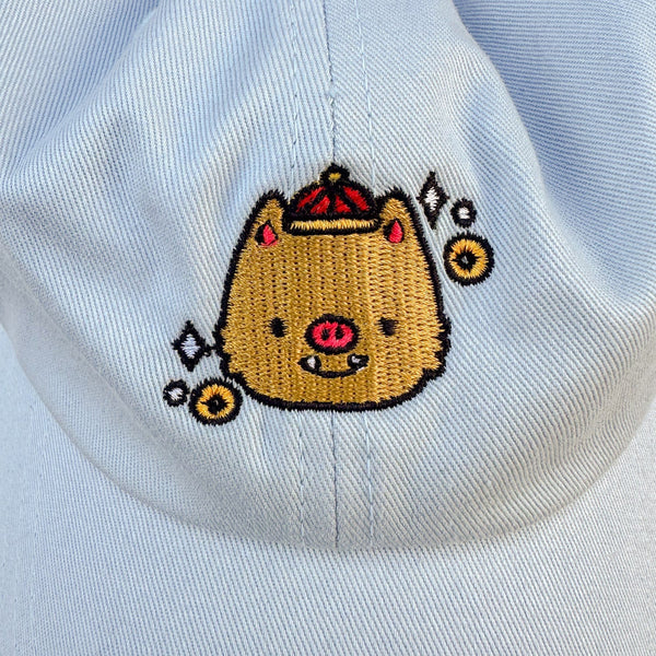 Year of the Pig Embroidered Cap - Ni De Mama Chinese - Inspired Clothing | Baby Blue ,