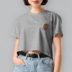 Load image into Gallery viewer, Year of the Pig Embroidered Crop T-Shirt - Ni De Mama Chinese Clothing

