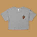 Load image into Gallery viewer, Year of the Pig Embroidered Crop T-Shirt - Ni De Mama Chinese Clothing
