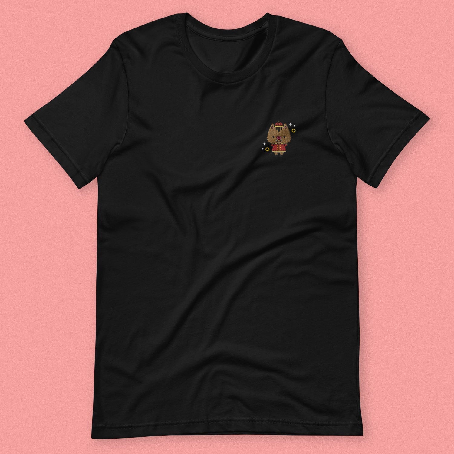 Year of the Pig Embroidered T-Shirt - Ni De Mama Chinese Clothing