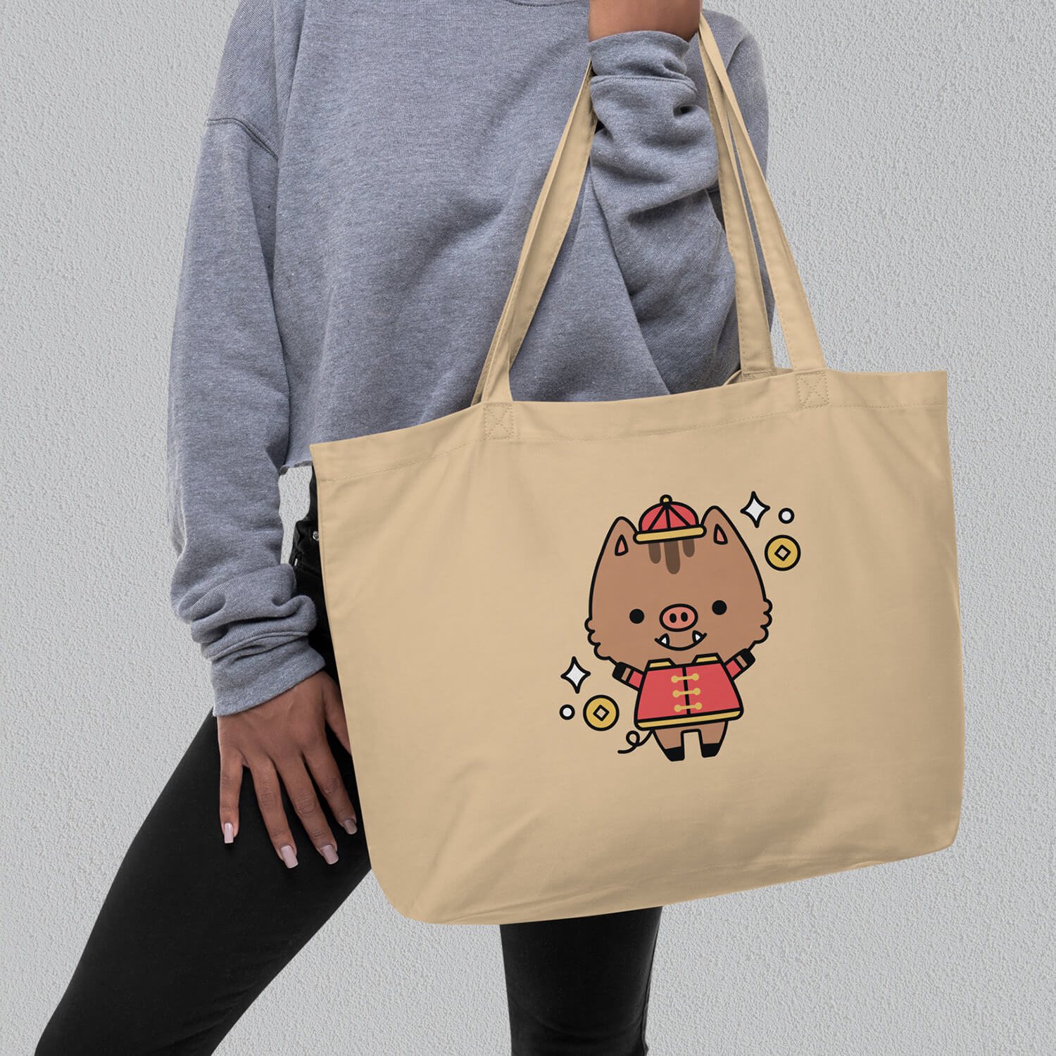 Year of the Pig Large Tote - Ni De Mama Chinese Clothing