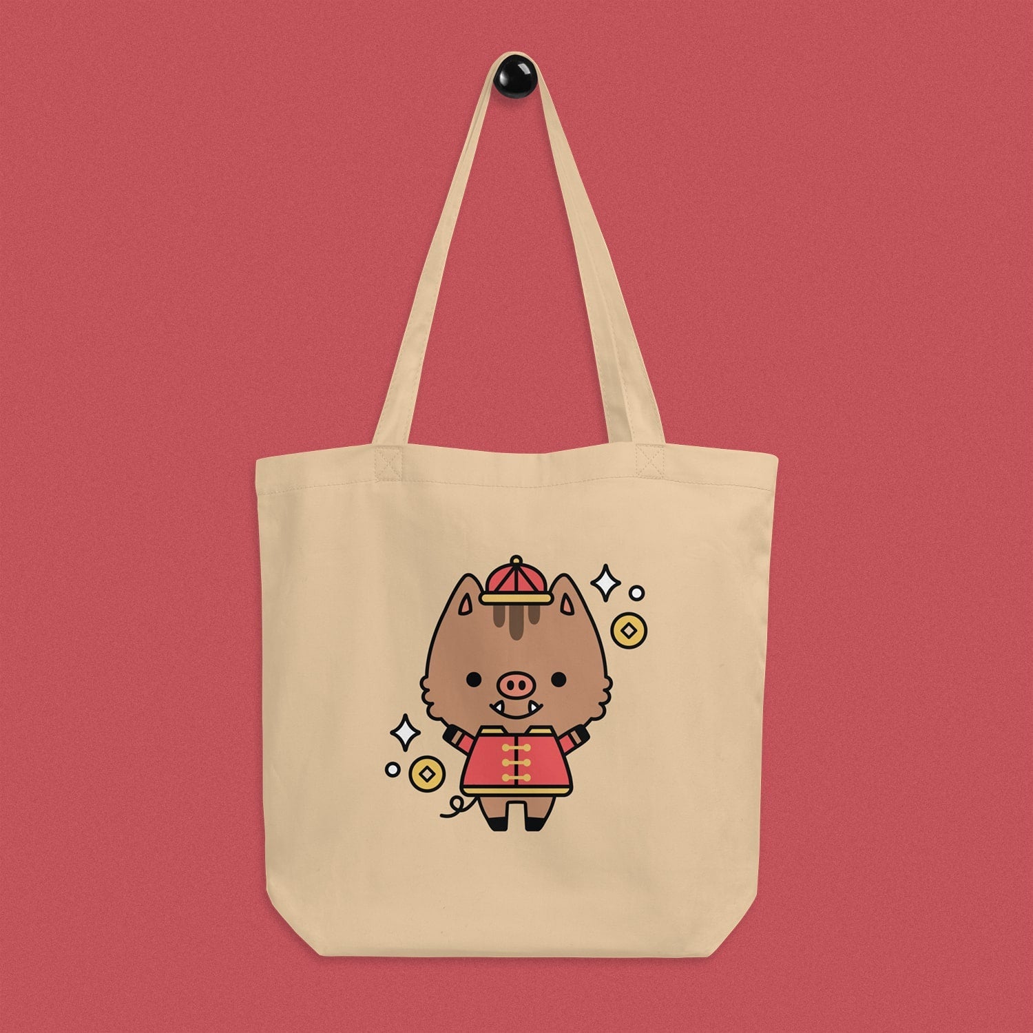 Year of the Pig Tote Bag - Ni De Mama Chinese - Inspired Clothing | Canvas ,