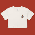 Load image into Gallery viewer, Year of the Rabbit Crop T-Shirt - Ni De Mama Chinese - Inspired Clothing | Ivory White , XS
