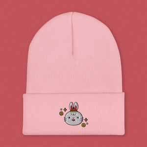 Year of the Rabbit Embroidered Beanie - Ni De Mama Chinese Clothing