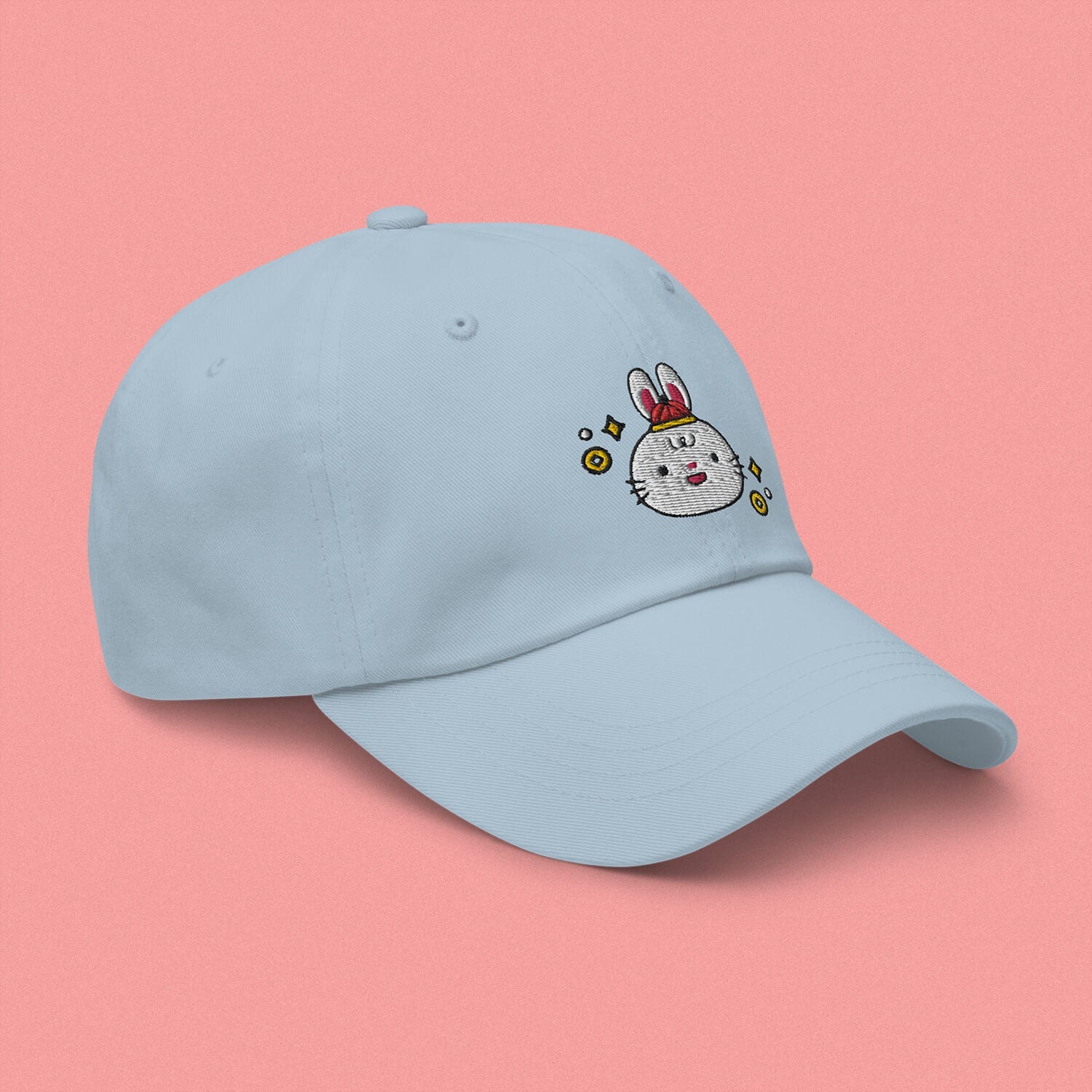 Year of the Rabbit Embroidered Cap - Ni De Mama Chinese Clothing