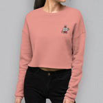Load image into Gallery viewer, Year of the Rabbit Embroidered Crop Sweatshirt - Ni De Mama Chinese Clothing
