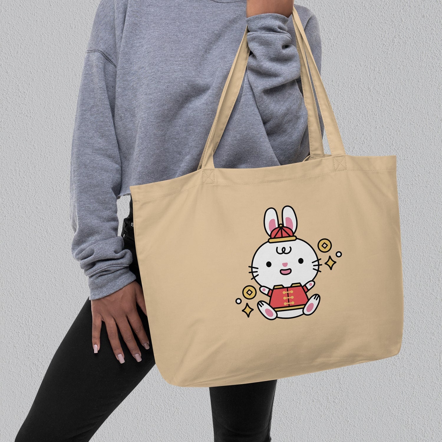 Year of the Rabbit Large Tote - Ni De Mama Chinese Clothing