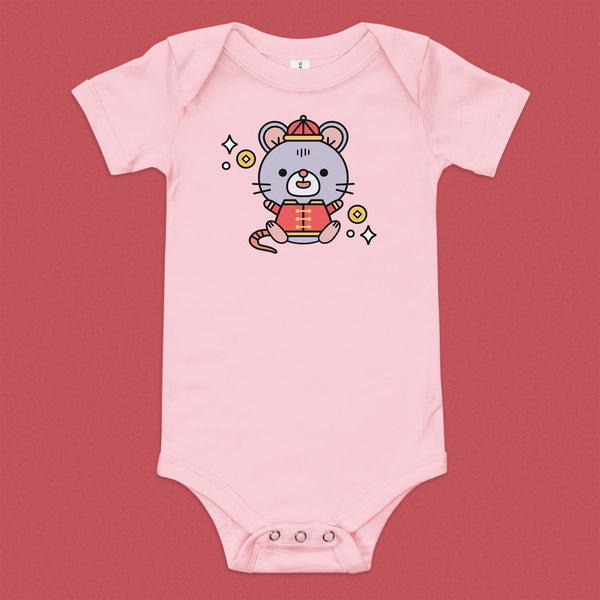 Year of the Rat Baby Onesie - Ni De Mama Chinese - Inspired Clothing | Pink , 3 - 6m