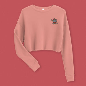 Year of the Rat Embroidered Crop Sweatshirt - Ni De Mama Chinese Clothing