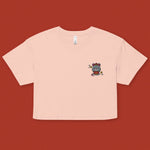 Load image into Gallery viewer, Year of the Rat Embroidered Crop T-Shirt - Ni De Mama Chinese Clothing
