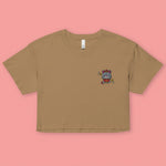 Load image into Gallery viewer, Year of the Rat Embroidered Crop T-Shirt - Ni De Mama Chinese Clothing
