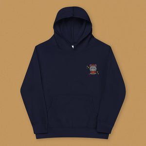 Year of the Rat Embroidered Kids Hoodie - Ni De Mama Chinese - Inspired Clothing | Navy Blue , S