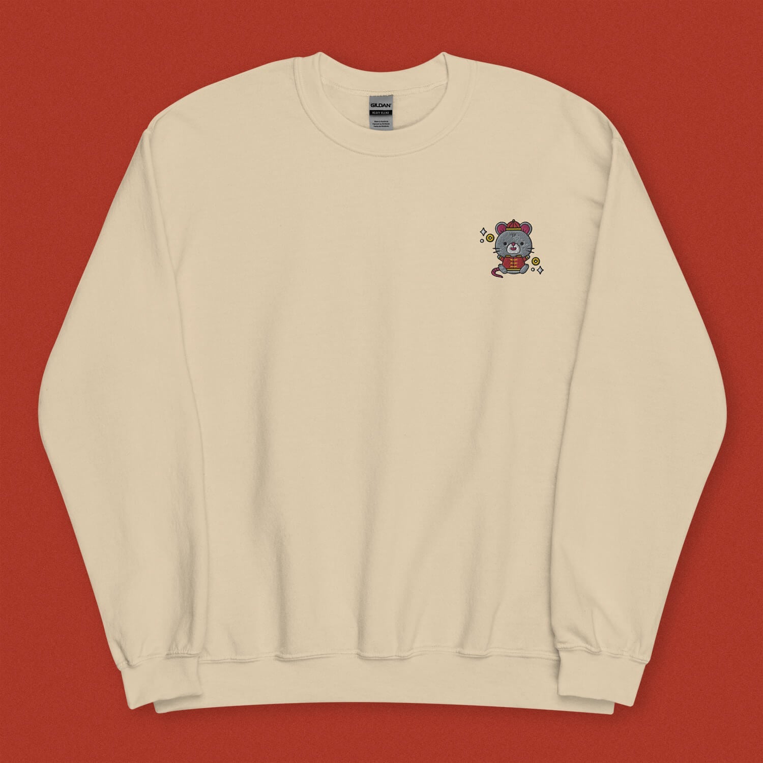 Year of the Rat Embroidered Sweatshirt - Ni De Mama Chinese Clothing