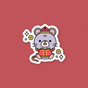 Year of the Rat Vinyl Sticker - Ni De Mama Chinese Clothing