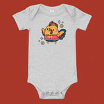 Load image into Gallery viewer, Year of the Rooster Baby Onesie - Ni De Mama Chinese - Inspired Clothing | Heather Grey , 3 - 6m
