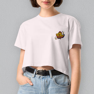 Year of the Rooster Embroidered Crop T-Shirt - Ni De Mama Chinese Clothing