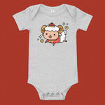 Load image into Gallery viewer, Year of the Sheep Baby Onesie - Ni De Mama Chinese - Inspired Clothing | Heather Grey , 3 - 6m
