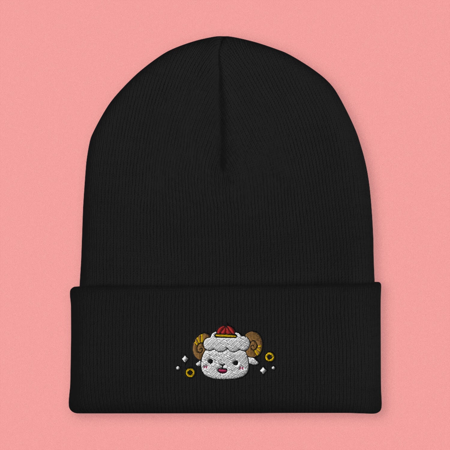 Year of the Sheep Embroidered Beanie - Ni De Mama Chinese Clothing
