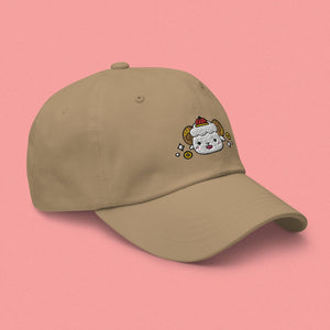 Year of the Sheep Embroidered Cap - Ni De Mama Chinese - Inspired Clothing | Khaki ,