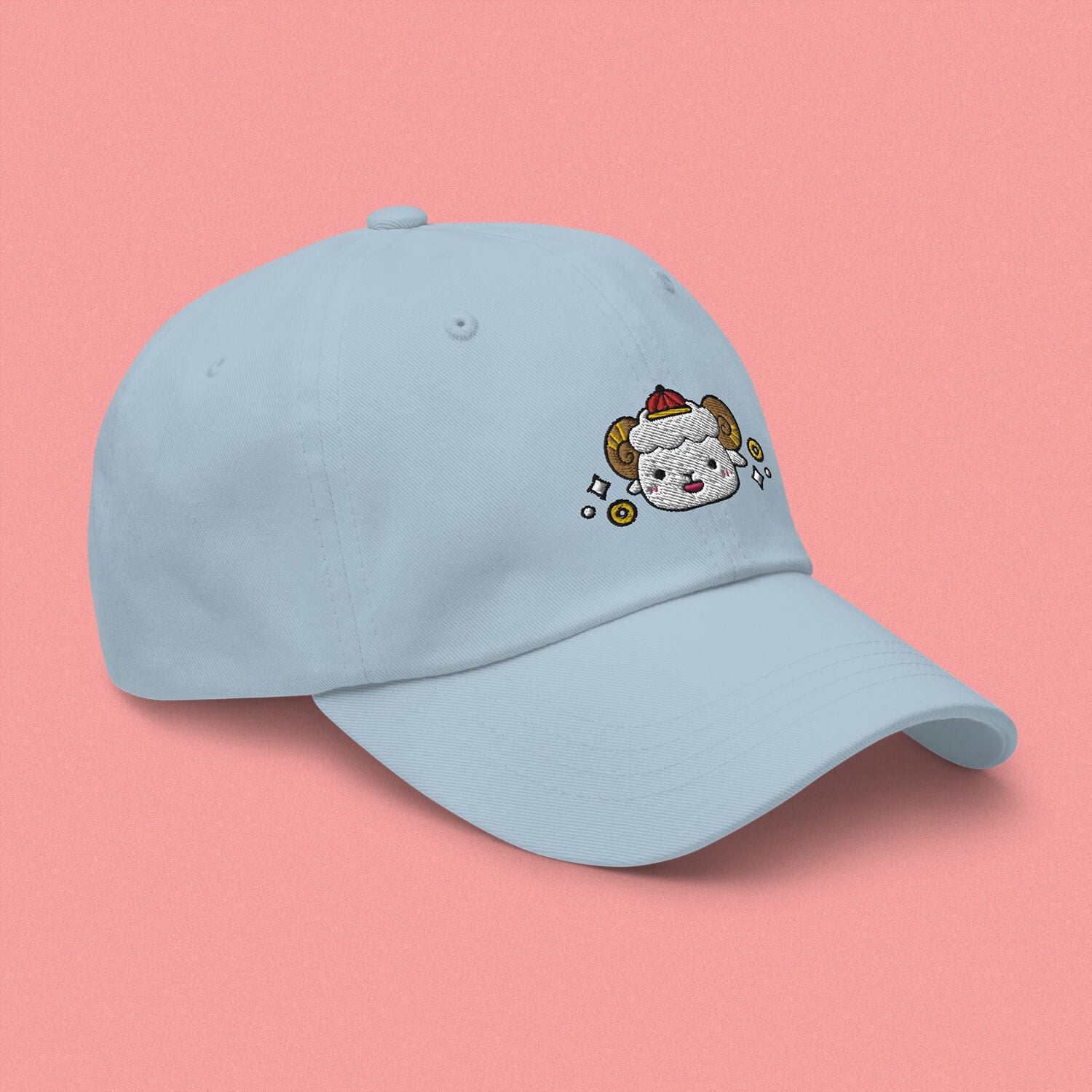Year of the Sheep Embroidered Cap - Ni De Mama Chinese Clothing