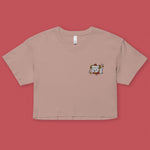 Load image into Gallery viewer, Year of the Sheep Embroidered Crop T-Shirt - Ni De Mama Chinese Clothing
