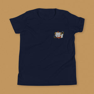 Year of the Sheep Embroidered Kids T-Shirt - Ni De Mama Chinese - Inspired Clothing | Navy Blue , S