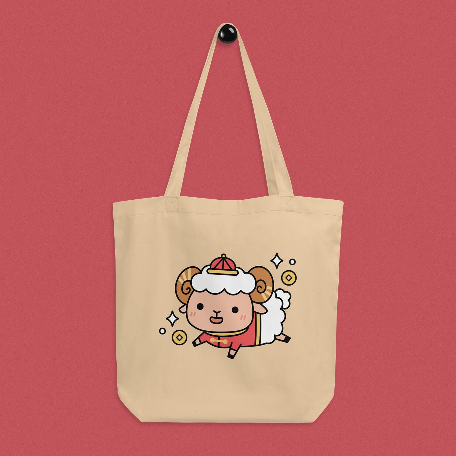 Year of the Sheep Tote Bag - Ni De Mama Chinese - Inspired Clothing | Canvas ,