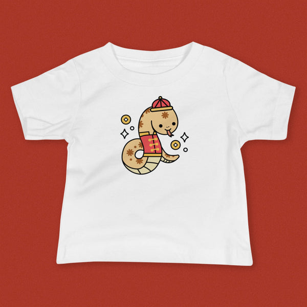 Year of the Snake Baby T-Shirt - Ni De Mama Chinese - Inspired Clothing | White , 6 - 12m