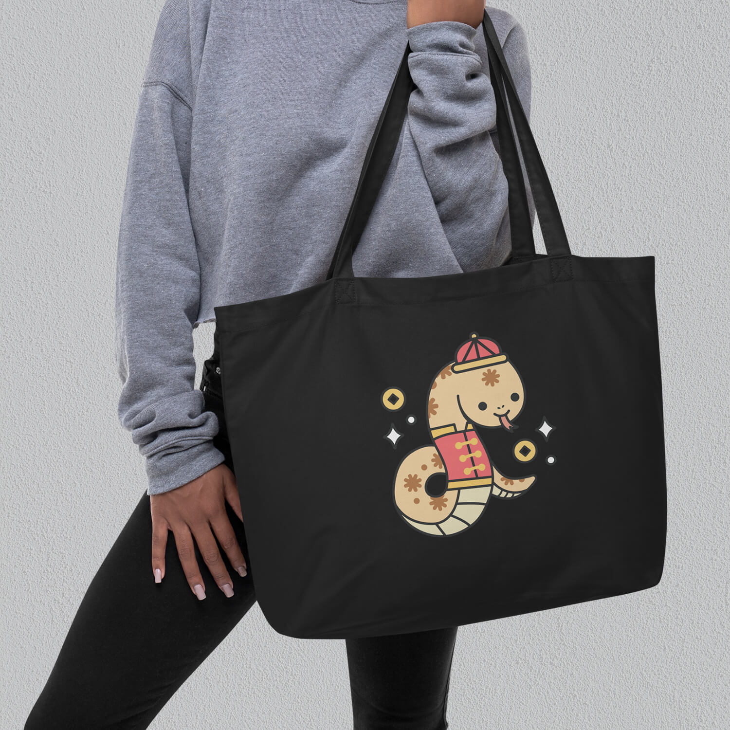 Year of the Snake Large Tote - Ni De Mama Chinese Clothing