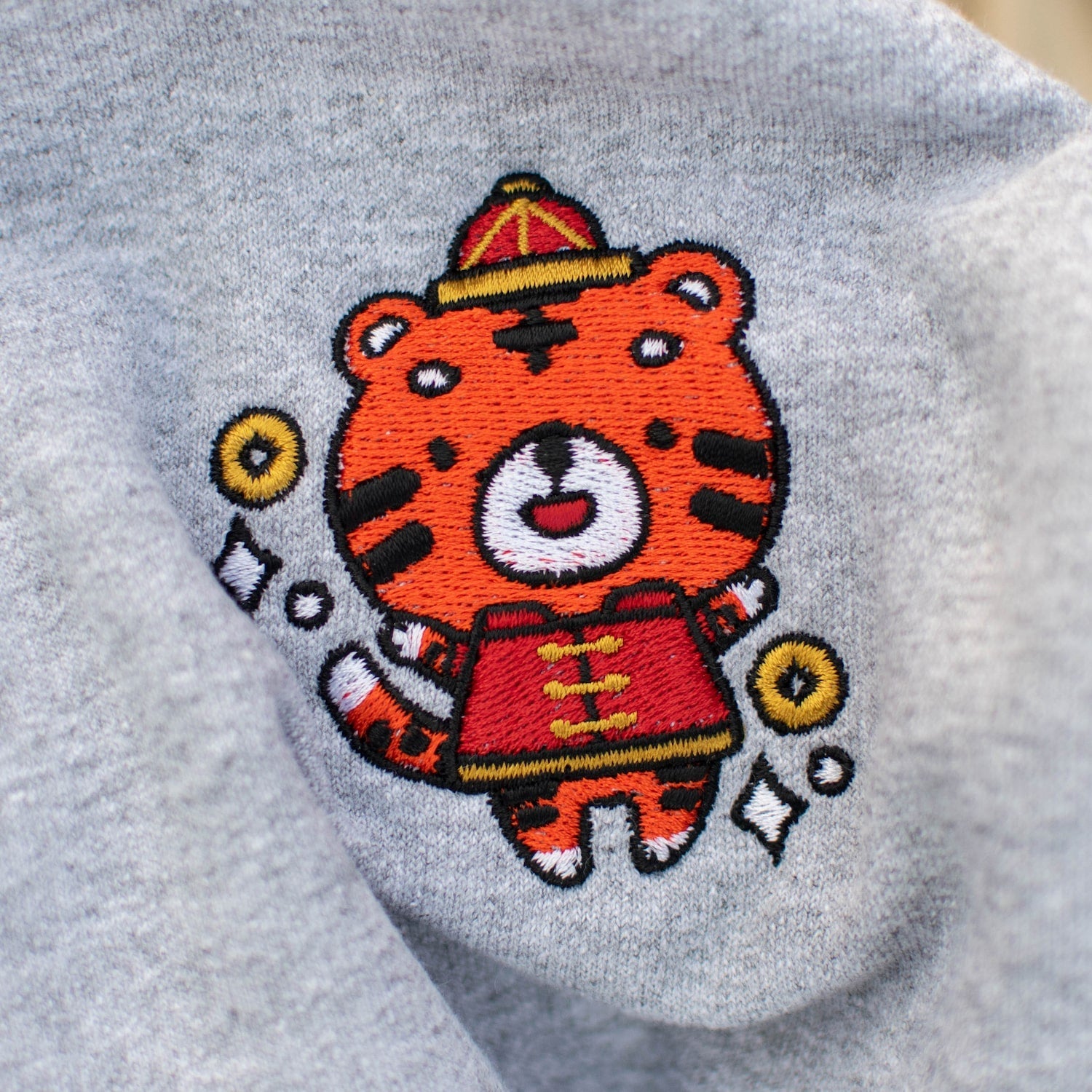 Year of the Tiger - Chinese New Year Embroidered Hoodie - Ni De Mama Chinese Clothing
