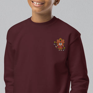 Year of the Tiger Embroidered Kids Sweatshirt - Ni De Mama Chinese Clothing