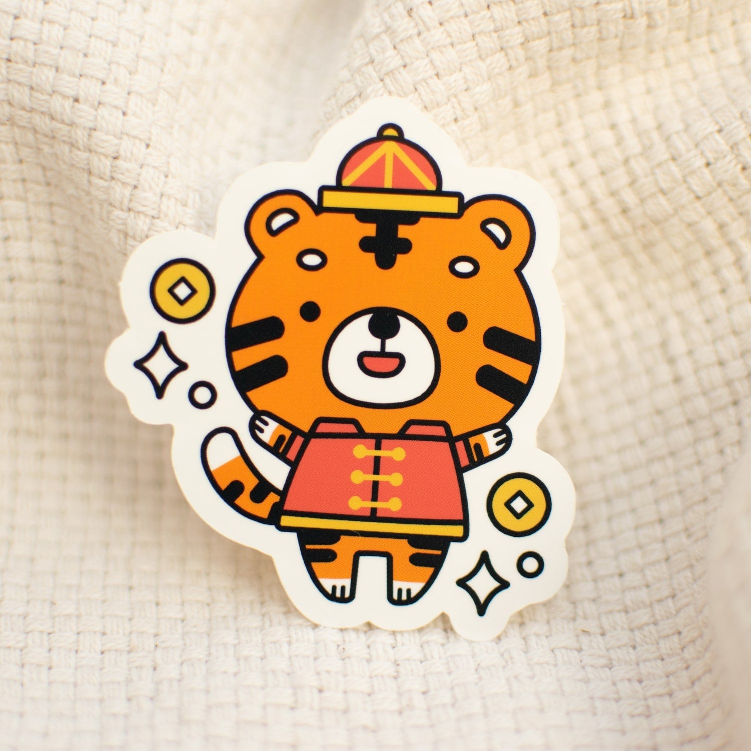 Year of the Tiger Vinyl Sticker - Ni De Mama Chinese Clothing